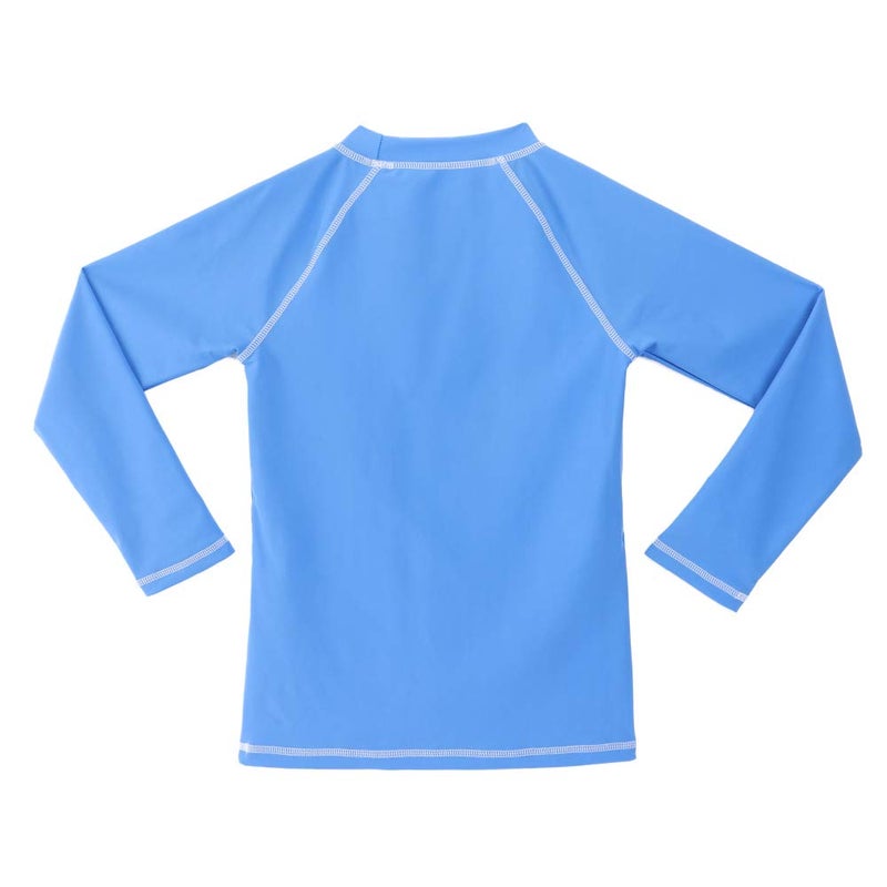 ESTAMICO Boys' UPF 50+ Long-Sleeve Rashguard Athletic Swim Shirt, Blue 4T - Image 2